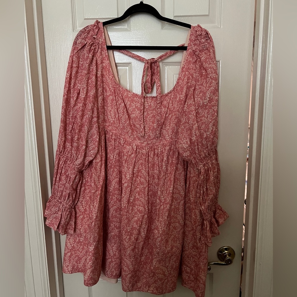 Anthropologie smocked floral babydoll dress